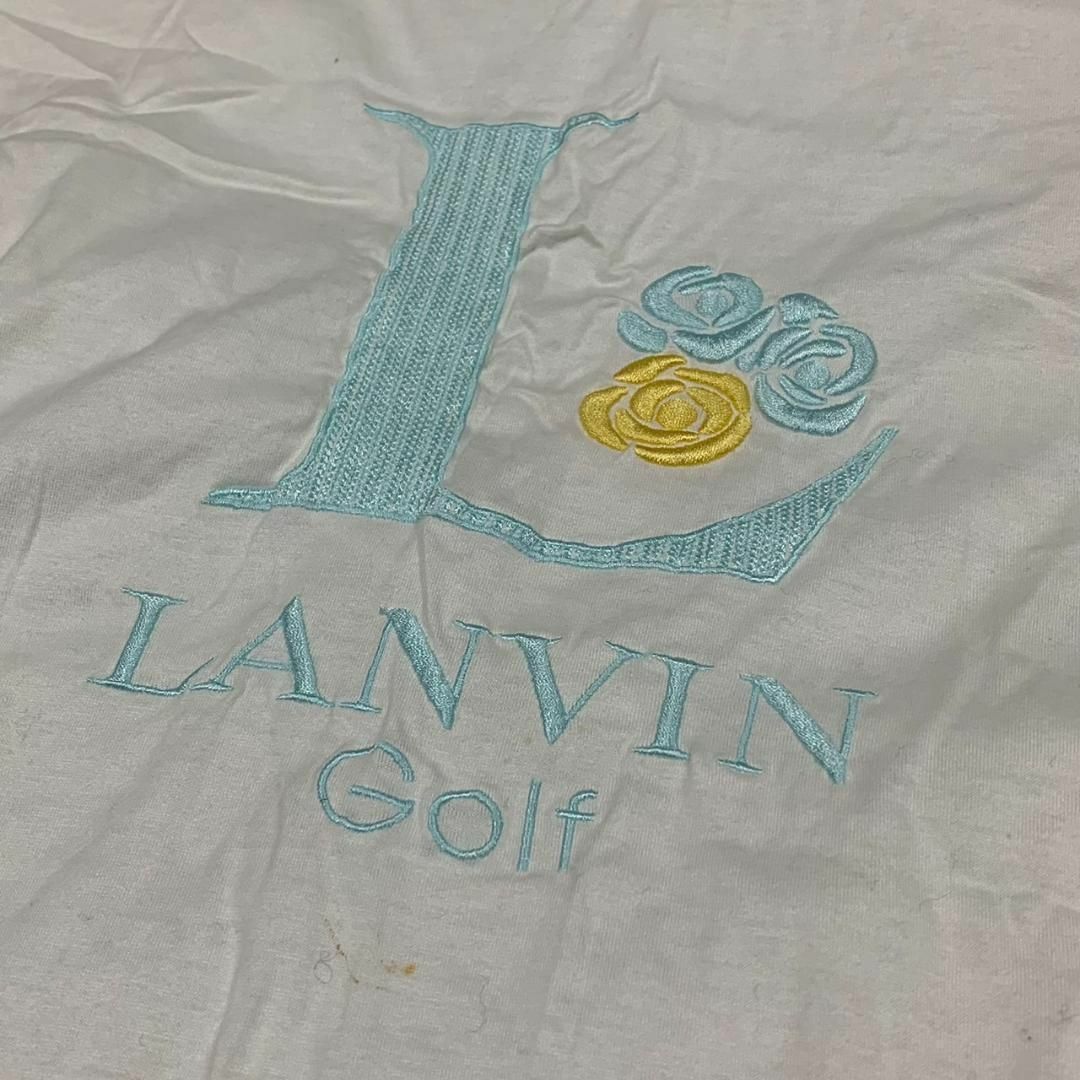 LANVIN(ランバン)のLANVIN GOLF ランバン ロゴ 半袖 Tシャツ ホワイト ブランド 古着 レディースのトップス(Tシャツ(半袖/袖なし))の商品写真