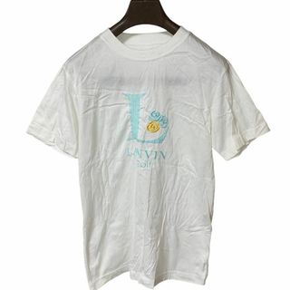 ランバン(LANVIN)のLANVIN GOLF ランバン ロゴ 半袖 Tシャツ ホワイト ブランド 古着(Tシャツ(半袖/袖なし))