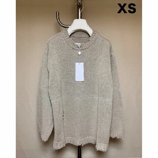 マルタンマルジェラ(Maison Martin Margiela)の新品 XS マルジェラ 22ss デストロイドニット ベージュ 3176(ニット/セーター)