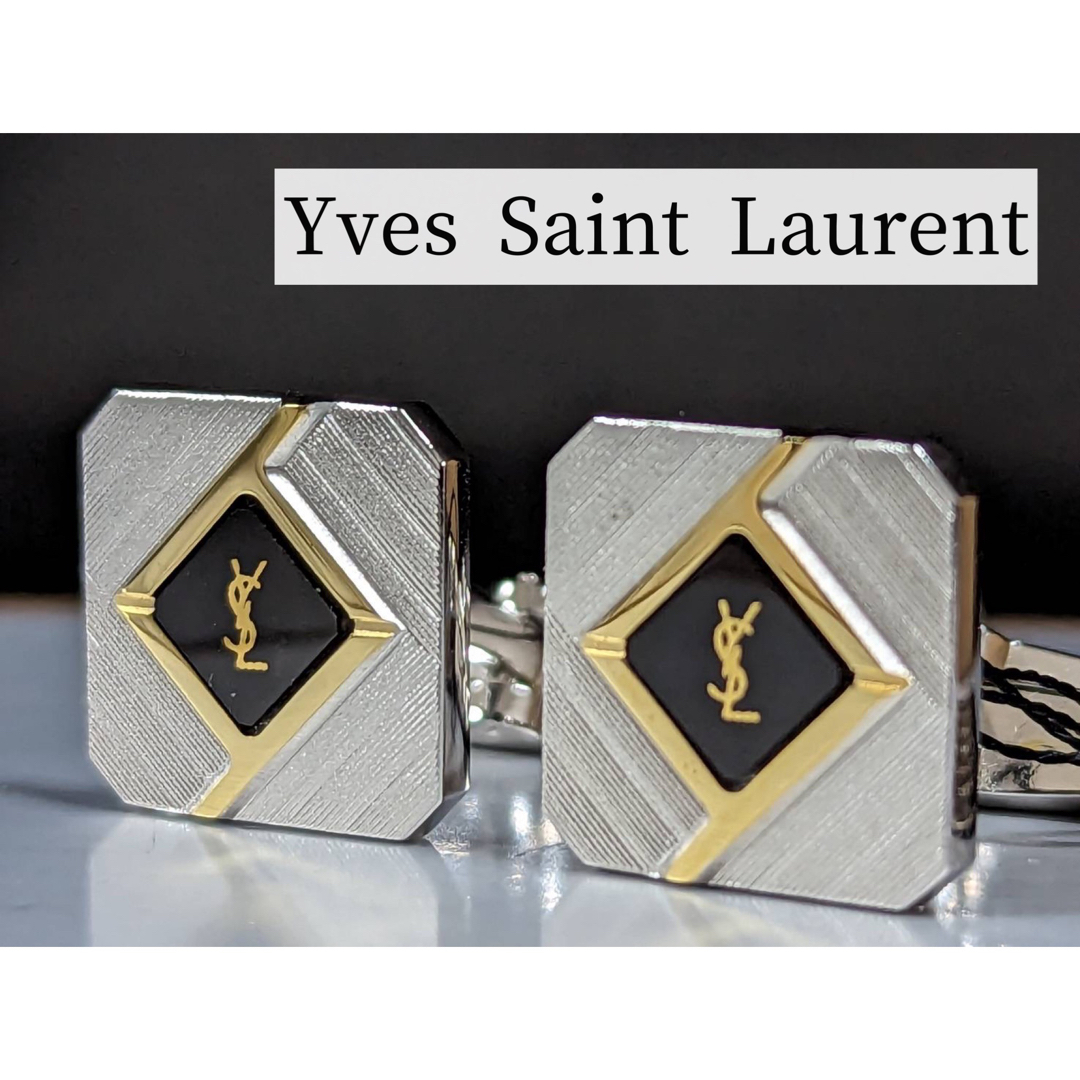 Yves Saint Laurent　カフス　オニキス