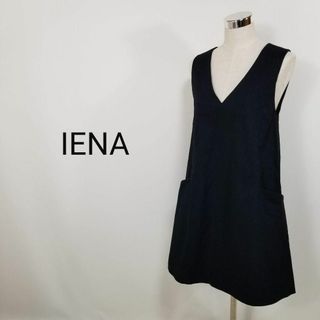 イエナ(IENA)のイエナIENAコットンノースリーブワンピース38サイズMチュニック黒ベイクルーズ(チュニック)