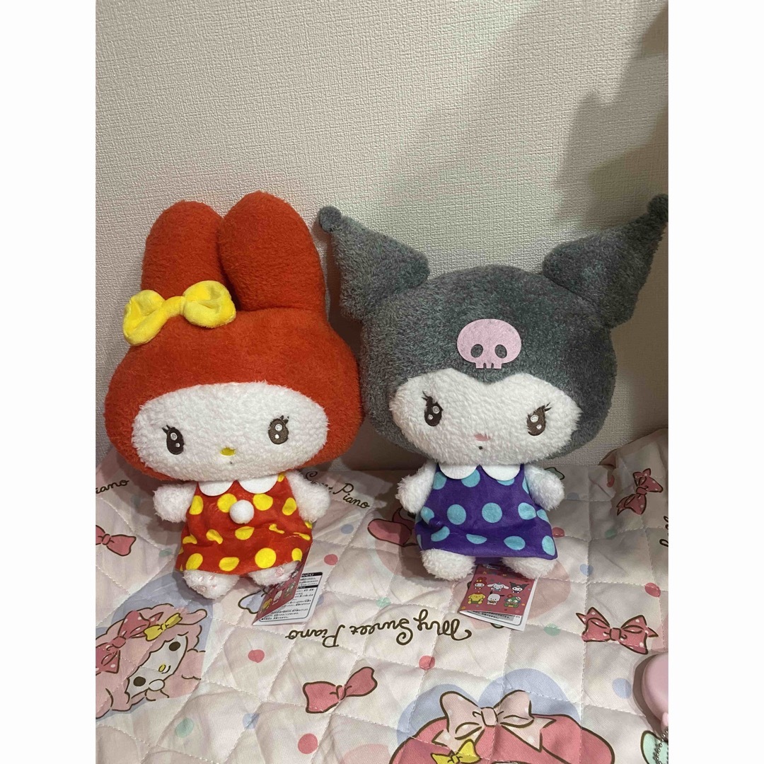クロミ&マイメロ レトロ ぬいぐるみセットの通販 by たわしの クロミ&マイメロ レトロ ぬいぐるみセットの通販 by たわしの