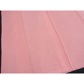 平和屋野田店□上質な色無地 若松地紋 珊瑚色 逸品 未使用 n-fw2692の ...