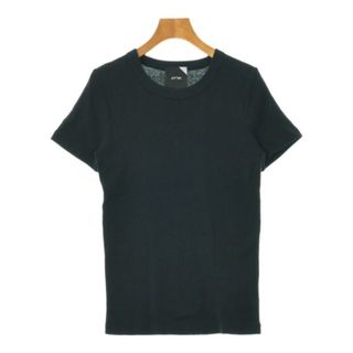 エイトン(ATON)のATON エイトン Tシャツ・カットソー 2(M位) 黒 【古着】【中古】(カットソー(半袖/袖なし))