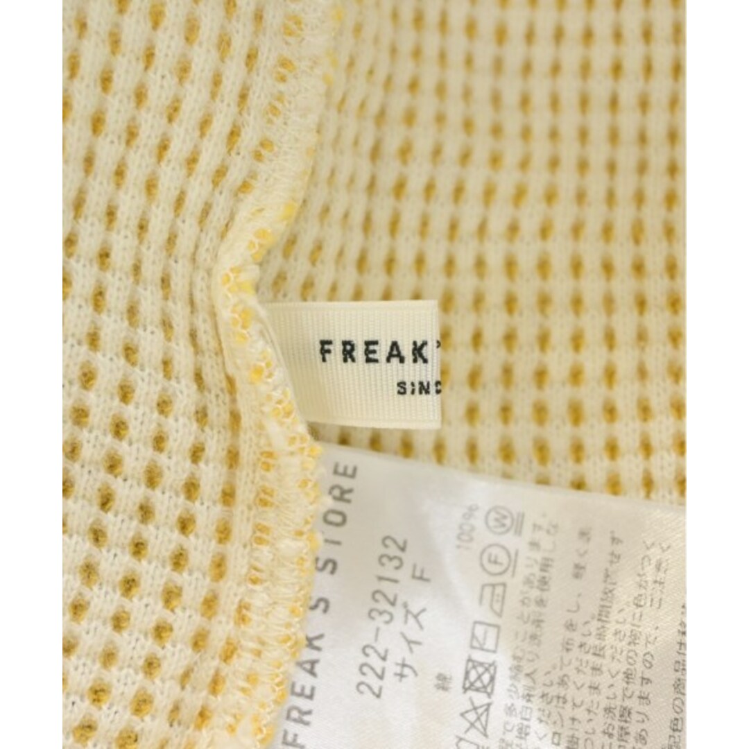 FREAK'S STORE(フリークスストア)のFREAK'S STORE フリークスストア Tシャツ・カットソー F 黄 【古着】【中古】 レディースのトップス(カットソー(半袖/袖なし))の商品写真