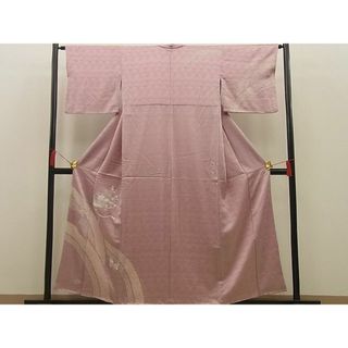 平和屋野田店■訪問着 絞り 駒刺繍 地紙花文 銀糸 逸品 n-by2848