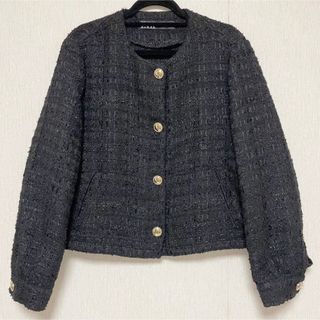 新品未使用　ZARA　ツイード　ノーカラージャケット　M