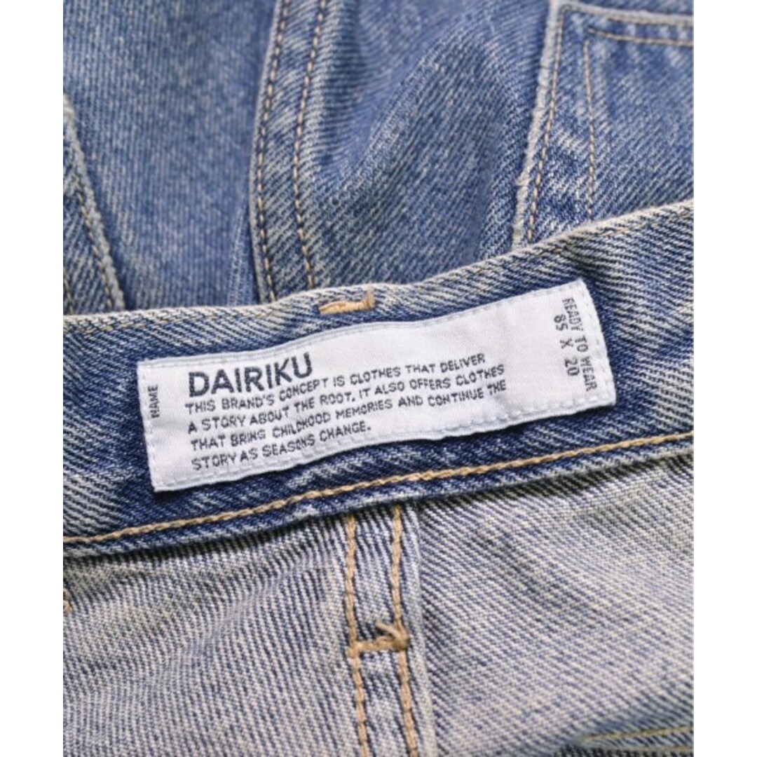 DAIRIKU ダイリク デニムパンツ 29(S位) インディゴx黒(デニム) 【古着