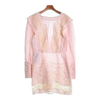 アルベルタフェレッティ(ALBERTA FERRETTI)のAlberta Ferretti ワンピース 44(L位) ピンク 【古着】【中古】(ひざ丈ワンピース)