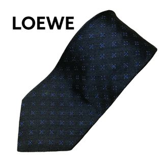 ロエベ(LOEWE)の【LOEWE】ロエベ　ブラック系　総柄　スペイン製(ネクタイ)