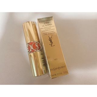 イヴサンローラン(Yves Saint Laurent)の筆で一度使用　ルージュ　ヴォリュプテシャイン　161(口紅)