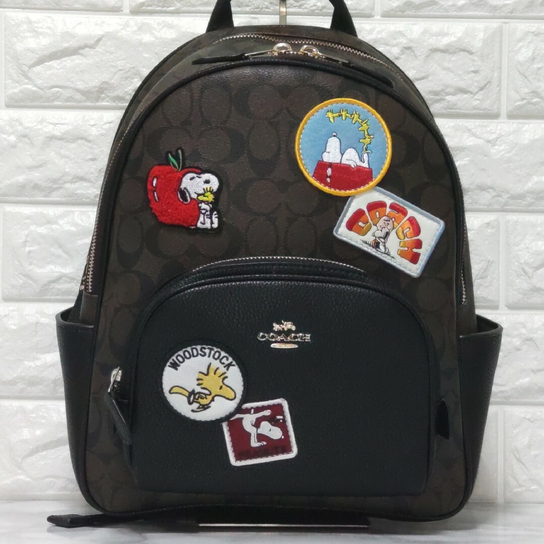 COACH - COACH コーチ スヌーピー コラボ リュック ブラウン ワッペン