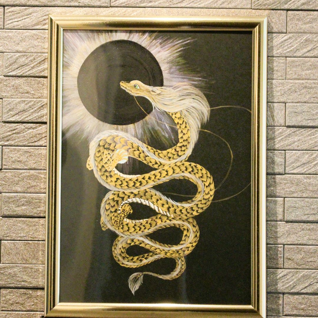風水開運絵画*ミラクルムーン奇跡の幸名月~龍と鳳凰 金運 家庭 風水開運絵画*ミラクルムーン奇跡の幸名月~龍と鳳凰 金運 家庭