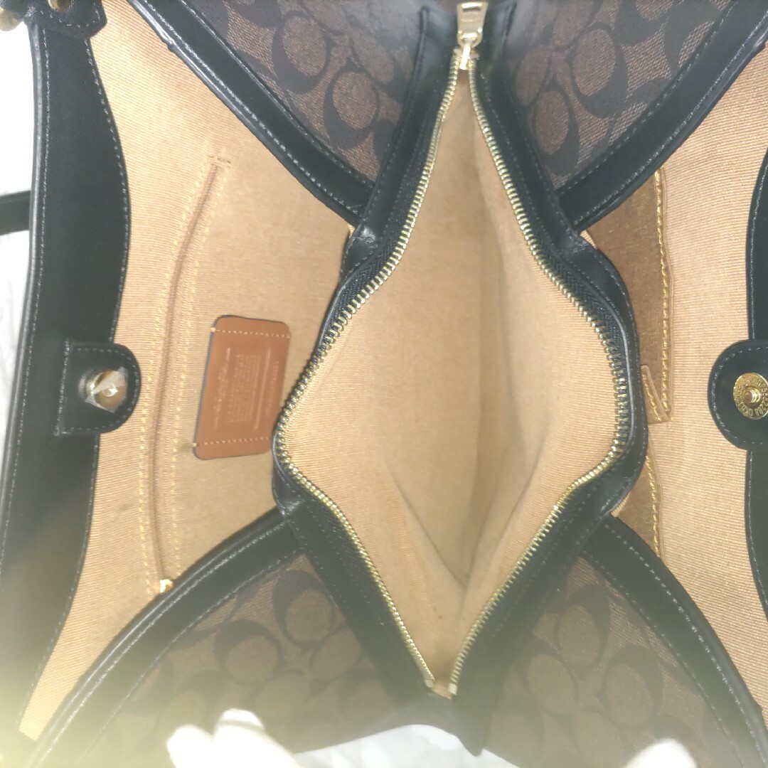 COACH - COACH コーチ ショルダーバッグ カーキ×ブラウンマルチ カラー