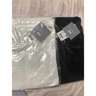 ユニクロ(UNIQLO)のユニクロ　マメクロ　シアータンクトップ　ＸＸＬ　黒、白　2枚セット(シャツ/ブラウス(半袖/袖なし))