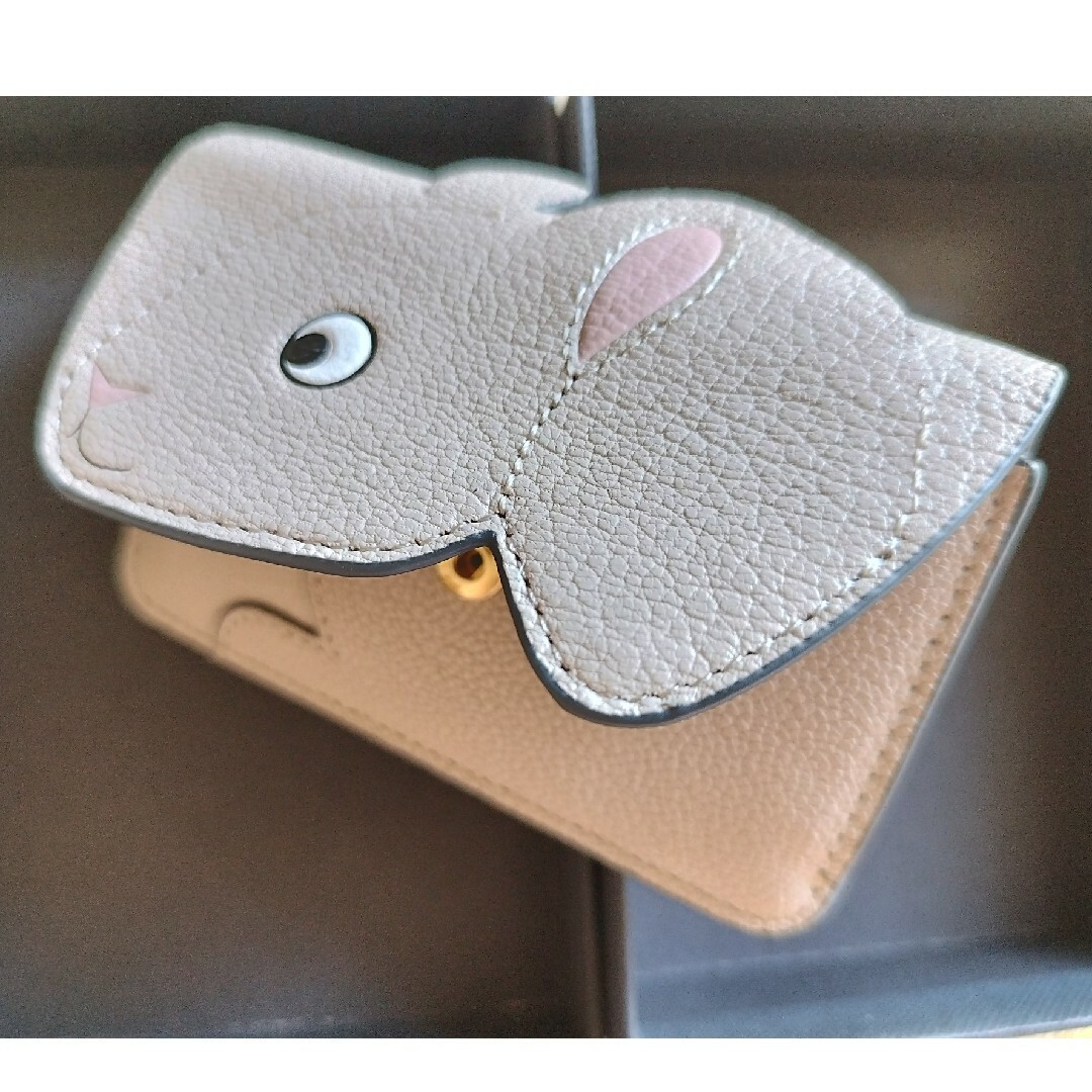 ◆未使用◆ Anya Hindmarch アニヤ ラビットコンパクト財布 グレー