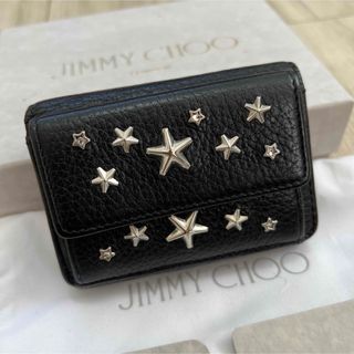 美品！JIMMY CHOO ジミーチュウ スタッズ  折財布 コンパクト財布 黒