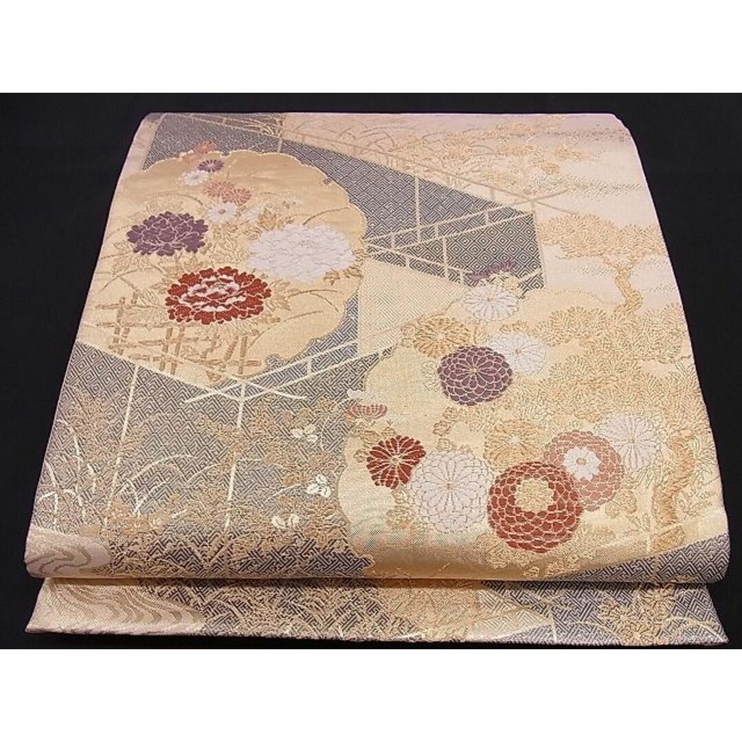 平和屋野田店■六通柄袋帯 唐織 蒔絵の調べ 逸品 n-mz6416