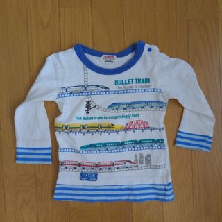 マザウェイズ　電車柄長袖Tシャツ(Tシャツ/カットソー)