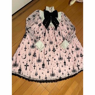 アンジェリックプリティー(Angelic Pretty)のHoly Lantern ワンピース　ピンク(ひざ丈ワンピース)