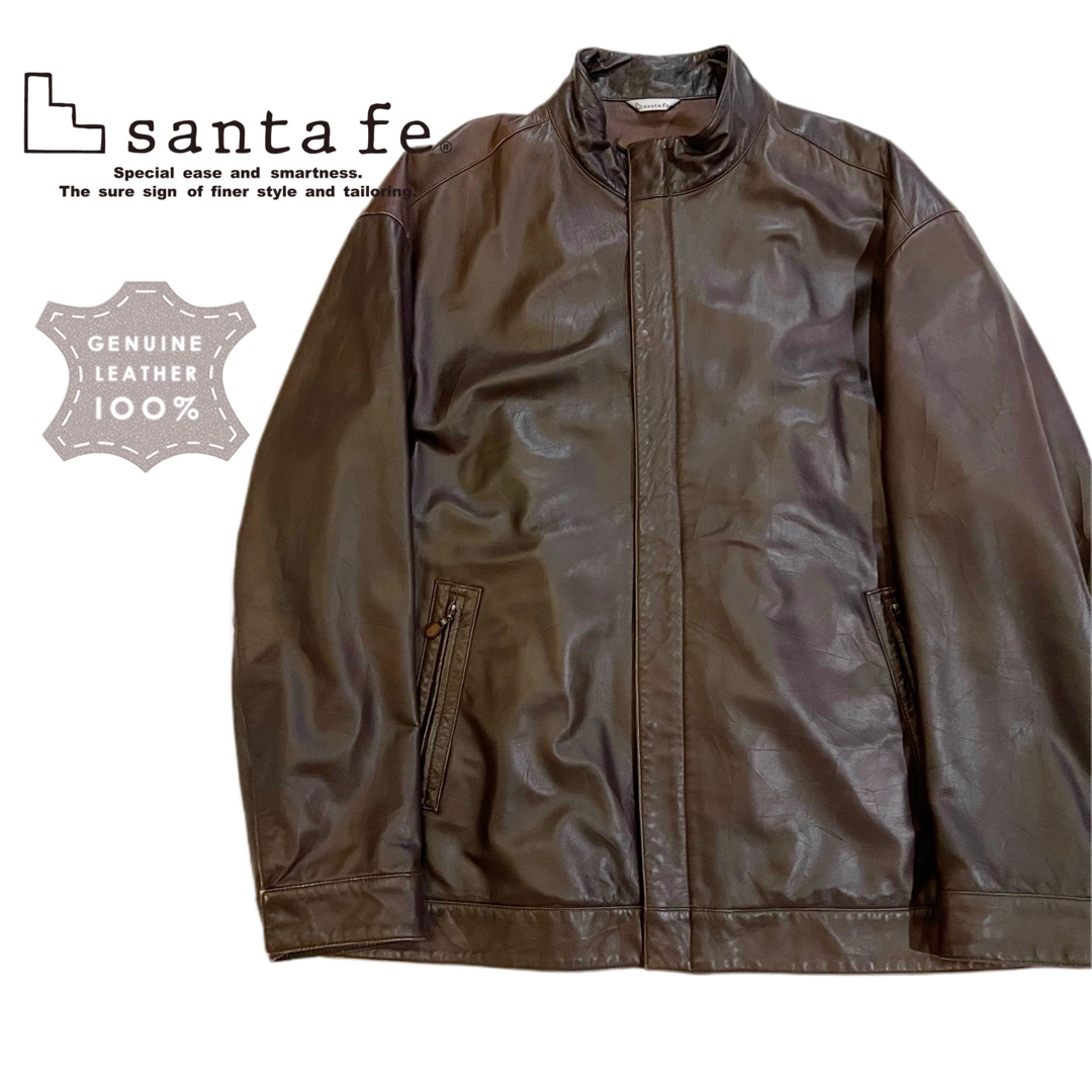 希少サイズ52★santa fe サンタフェ スタンドカラー レザージャケット