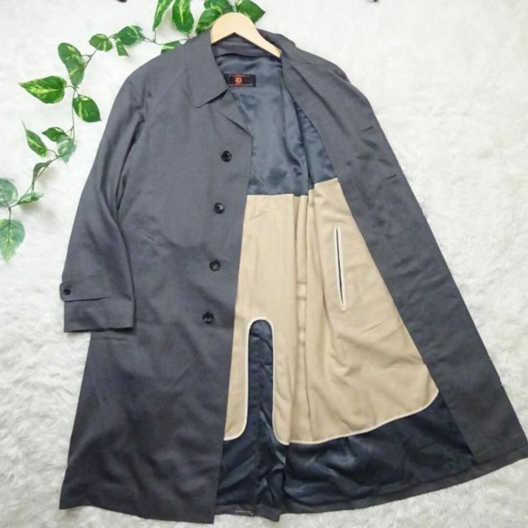 H.LESSER & SONS ステンカラーコート ラグランコート シルク L