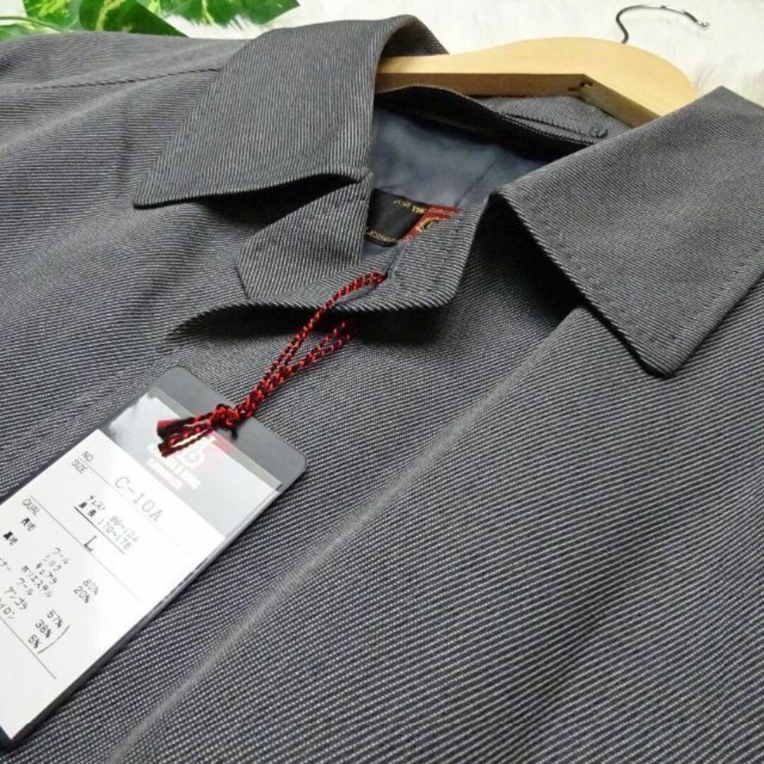H.LESSER & SONS ステンカラーコート ラグランコート シルク L