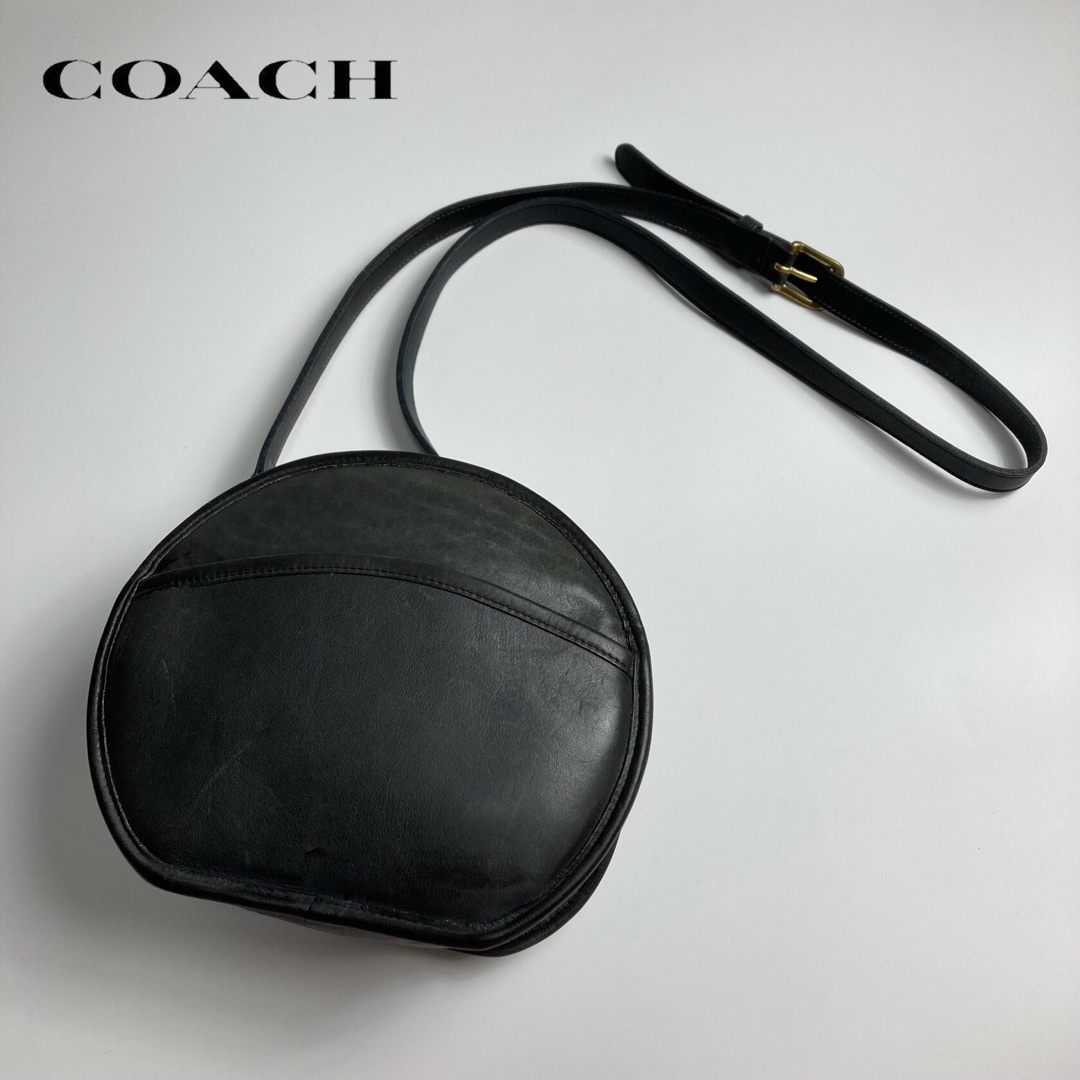 COACH オールド　コーチ　ショルダーバッグ　本革レザー　黒　ブラック　old | フリマアプリ ラクマ