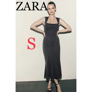 ザラ(ZARA)のZARA ザラストレッチニットミディスカート　新品未使用タグ付き　スカートのみ(ロングスカート)