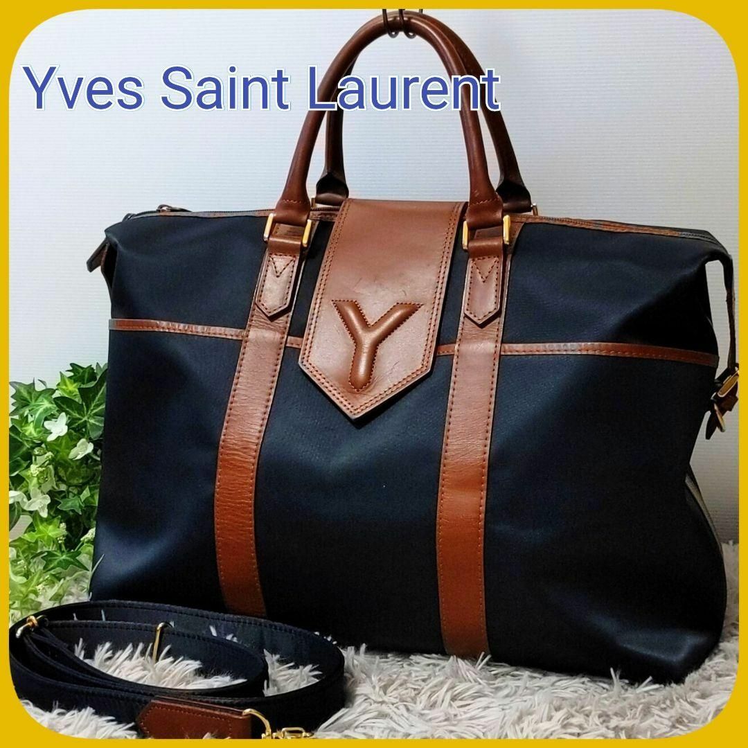 Yves Saint Laurent(イヴサンローラン)の未使用級 イヴサンローラン 2way ボストン ハンド ショルダーバッグ YSL メンズのバッグ(ボストンバッグ)の商品写真