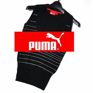 プーマ(PUMA)の【送料込】◆PUMA◆ ブラック Vネック ニット ベスト(ウエア)