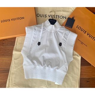 ルイヴィトン(LOUIS VUITTON)のLOUIS VUITTONラッフルトリムトップブラウス 34 17万円程(シャツ/ブラウス(半袖/袖なし))