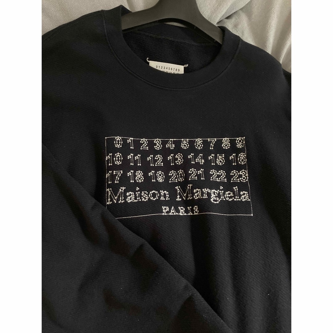 トップスmaison margiela スウェット　ネイビー