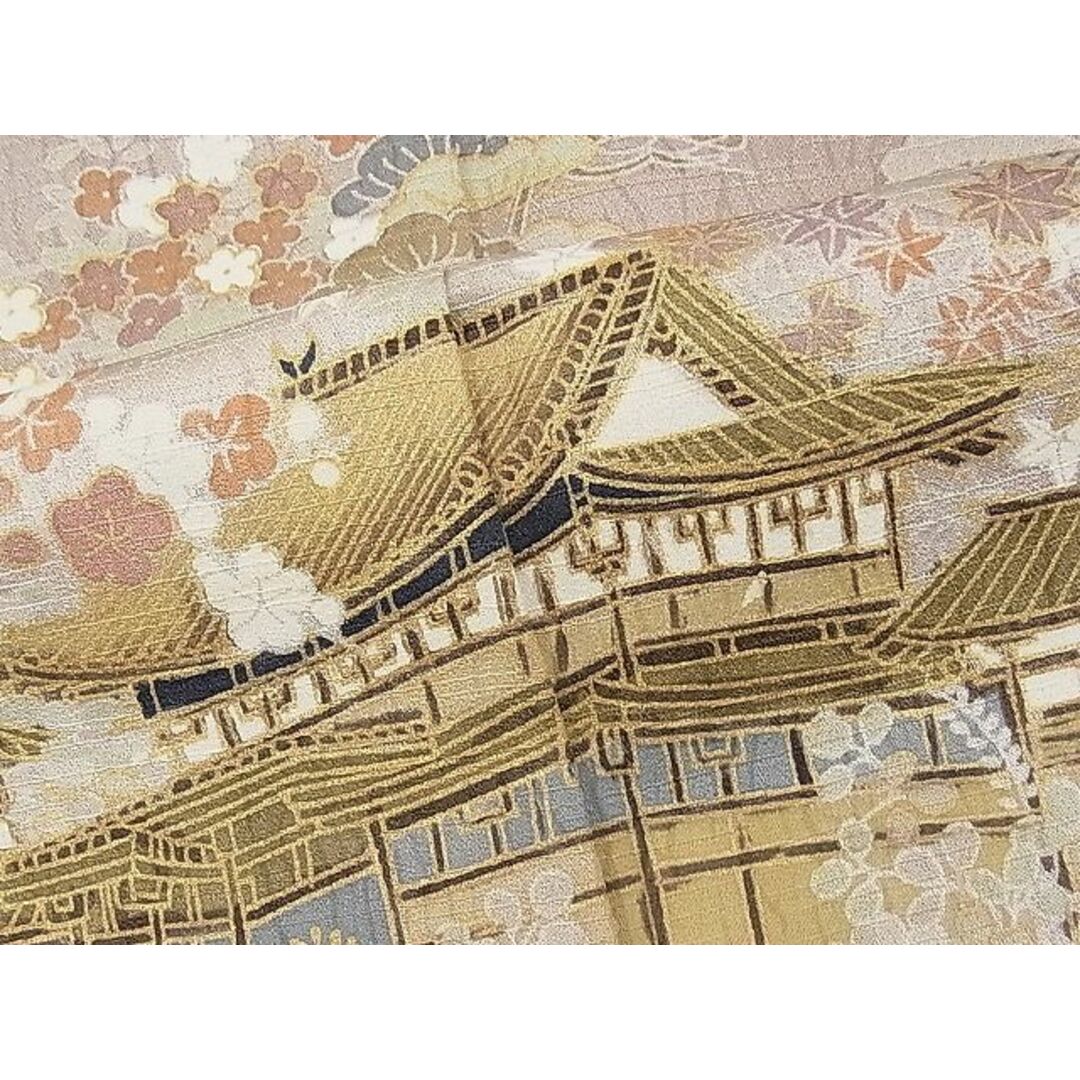 平和屋野田店■訪問着 風景文 暈し染め 金彩 逸品 n-pk2421 平和屋野田店■訪問着 手描き 風景文 暈し染め 金彩 逸品 n-gt2661