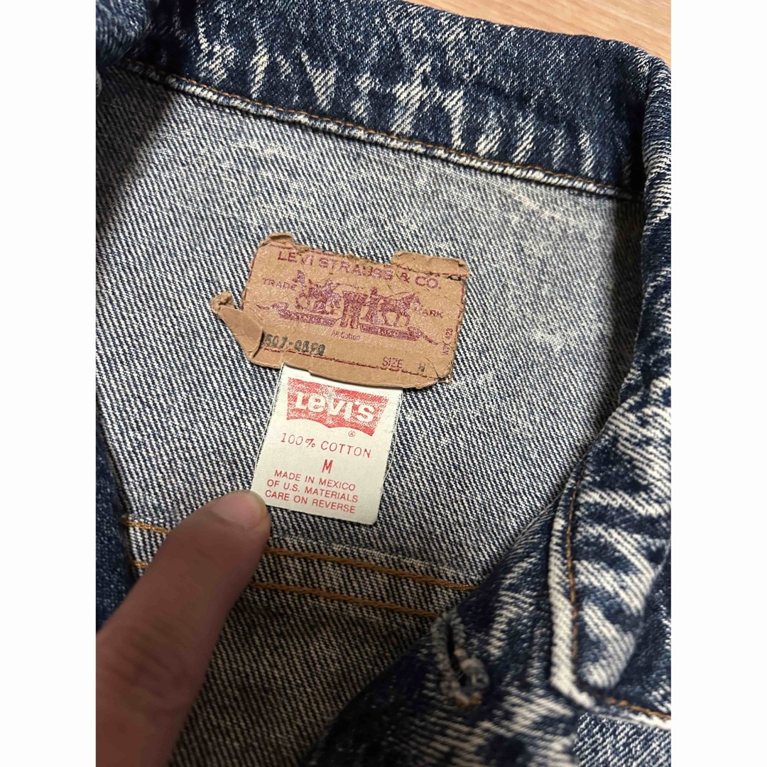 80s Levi's 70507-0520 ケミカルウォッシュ Gジャン M