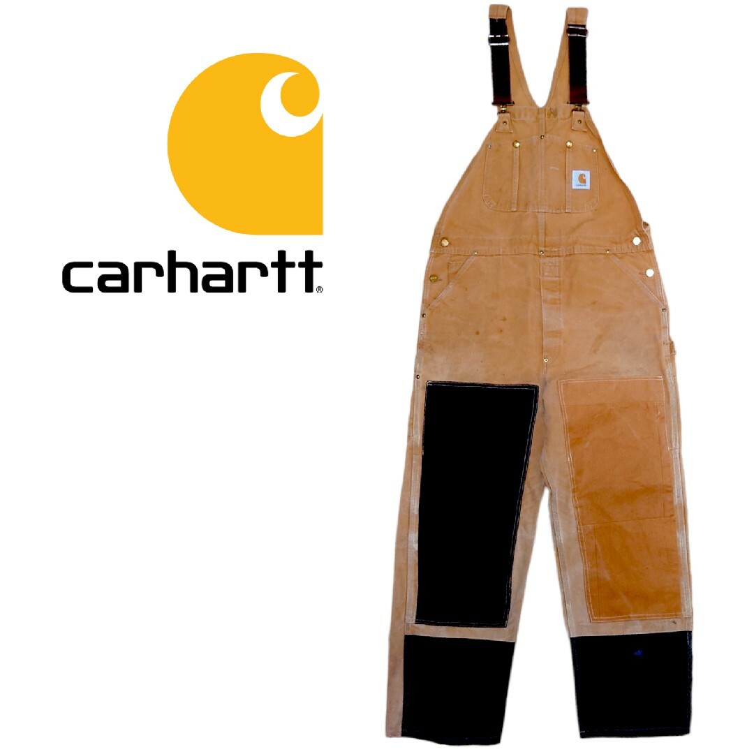 carhartt   Carharttパッチワーク ダブルニーダックオーバーオール