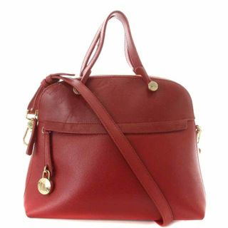 フルラ(Furla)のフルラ パイパー ハンドバッグ ショルダーバッグ 2way レザー 南京錠 赤(ハンドバッグ)