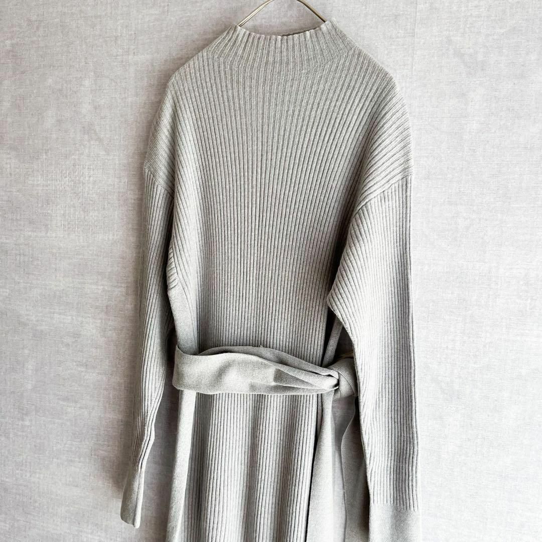 極美品✨ エブール ウール リブニット ハイネック ロングワンピース