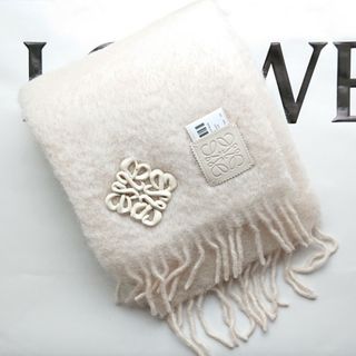 LOEWE ロエベ モヘア マフラー 定番　WHITE