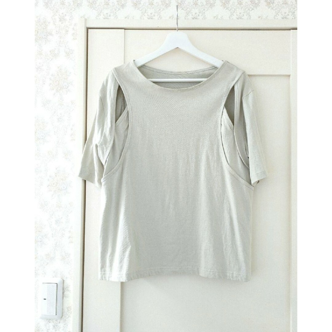 IENA(イエナ)のEimeeLaw エイミーロウ カットアウトバッグテープTシャツ レディースのトップス(Tシャツ(半袖/袖なし))の商品写真