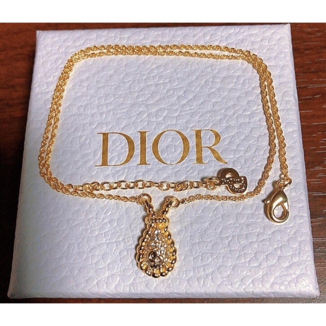 ディオール Dior キラキラ ロゴネックレス ジルコ ゴールド【62433