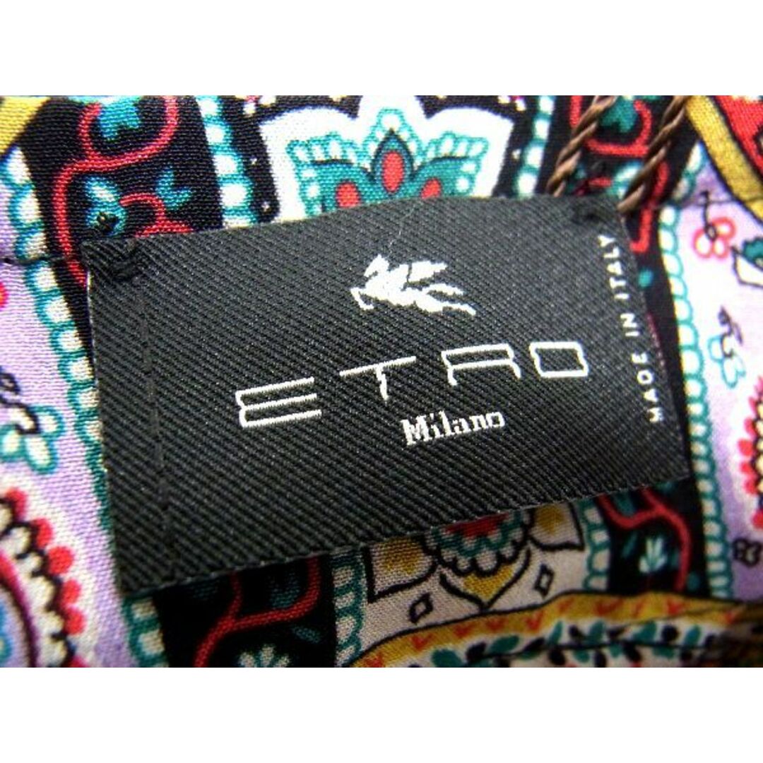 ETRO(エトロ)の■新品■未使用■ ETRO エトロ ナイロン×ベロア ペイズリー柄 巾着型 フラットポーチ マルチケース 小物入れ ブラック系 BD7945  レディースのファッション小物(その他)の商品写真