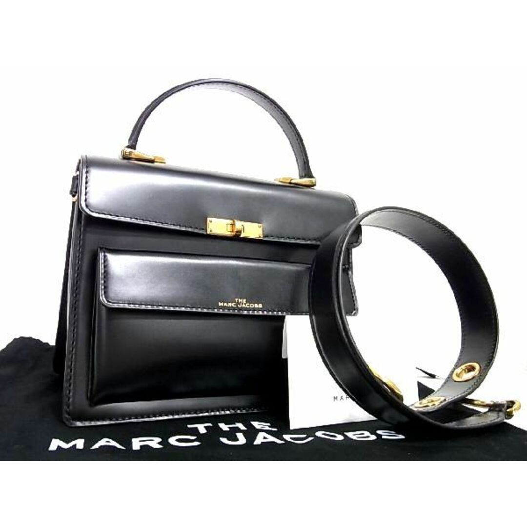 ■新品■未使用■ MARC JACOBS マークジェイコブス レザー 2WAY ワンハンドル ハンドバッグ ショルダー レディース ブラック系 AP6594