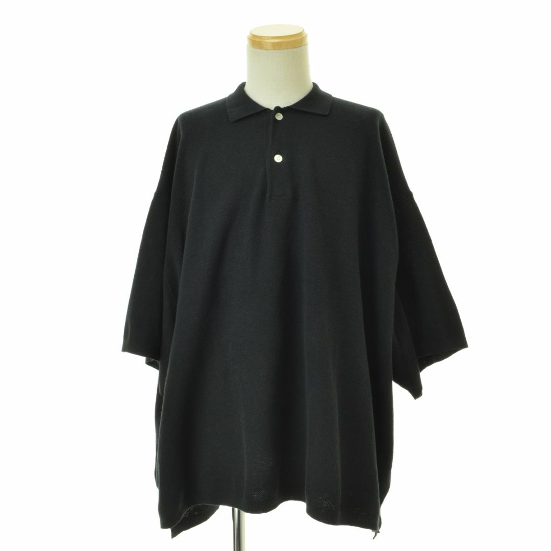 is-ness - 【is-ness】KNITTED BIG POLO ニット ビッグ半袖ポロシャツ