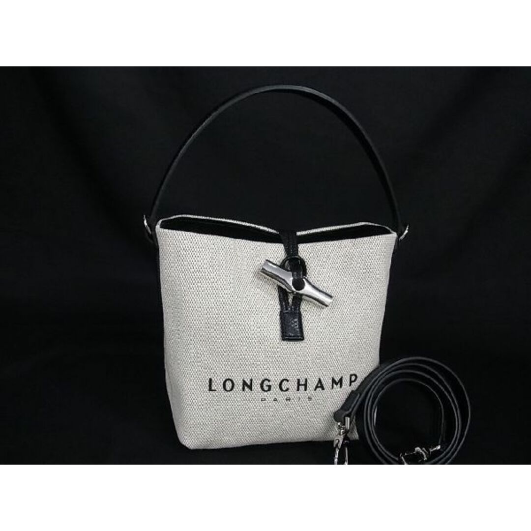 ■新品■未使用■ LONGCHAMP ロンシャン ロゾ キャンバス×レザー 2WAY ハンドバッグ ショルダー 斜め掛け レディース グレー系  AR1574 | フリマアプリ ラクマ