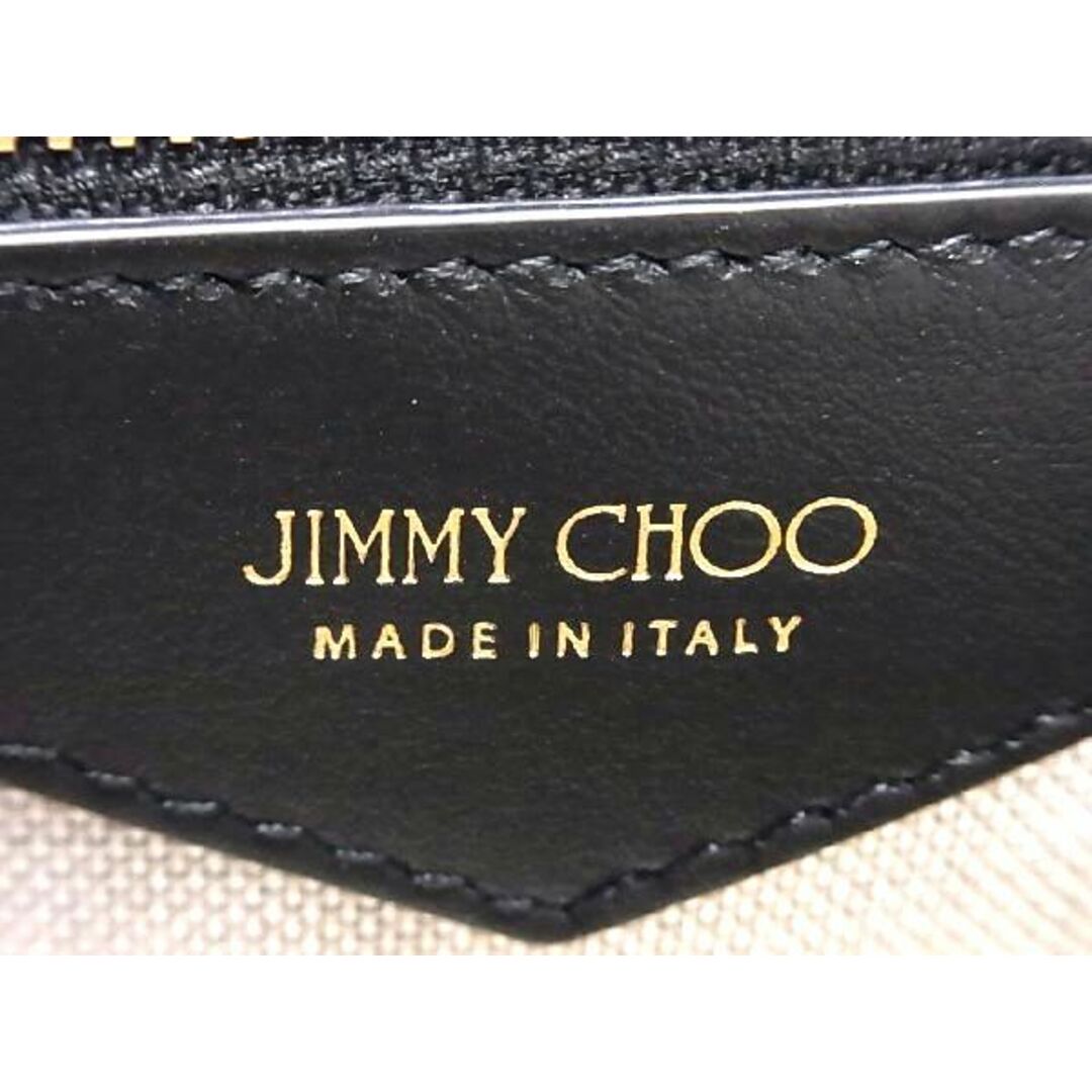 JIMMY CHOO(ジミーチュウ)の■新品同様■ JIMMY CHOO　ジミーチュウ キャンバス×レザー 総柄 ショルダーバッグ ボディバッグ ブラック系×ベージュ系 AP6636  レディースのバッグ(ショルダーバッグ)の商品写真