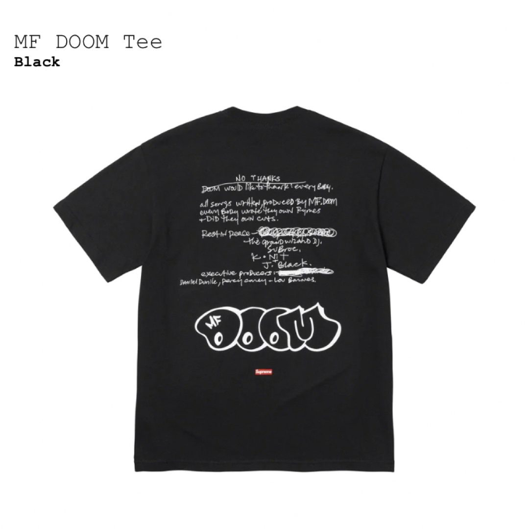 Supreme - Supreme Mf Doom Tee Black 黒XLの通販 by ジョニー's shop ...