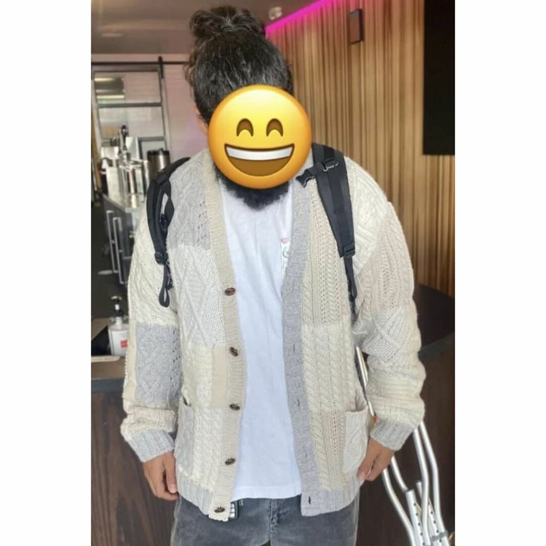 新品supreme Patchwork Cable Knit Cardigan