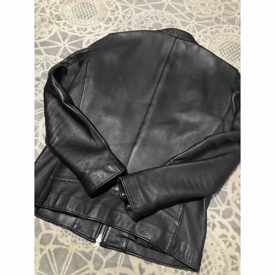 STUDIOUS(ステュディオス)のSTUDIOUS ステュデオス　シングルライダース　ブラック　サイズ1 メンズのジャケット/アウター(ライダースジャケット)の商品写真