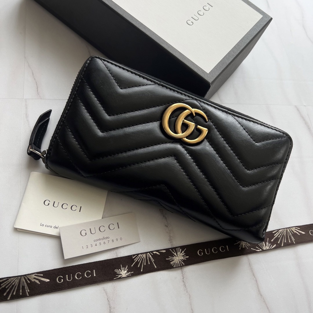 795 極上美品 GUCCI グッチ 長財布 ラウンドファスナー-